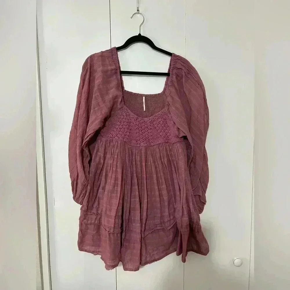 Free people, baby doll purple dress